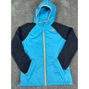 The North Face‎ Kids Quilted Sweater Fleece Hoodie Jacket Girl's Size L (14/16)